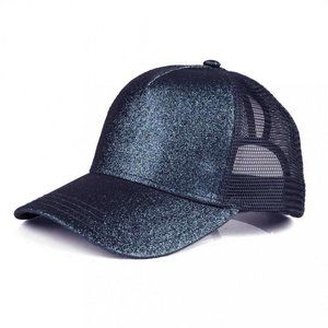 CC BT-6 Navy Glitter Pony Tail Baseball Cap.